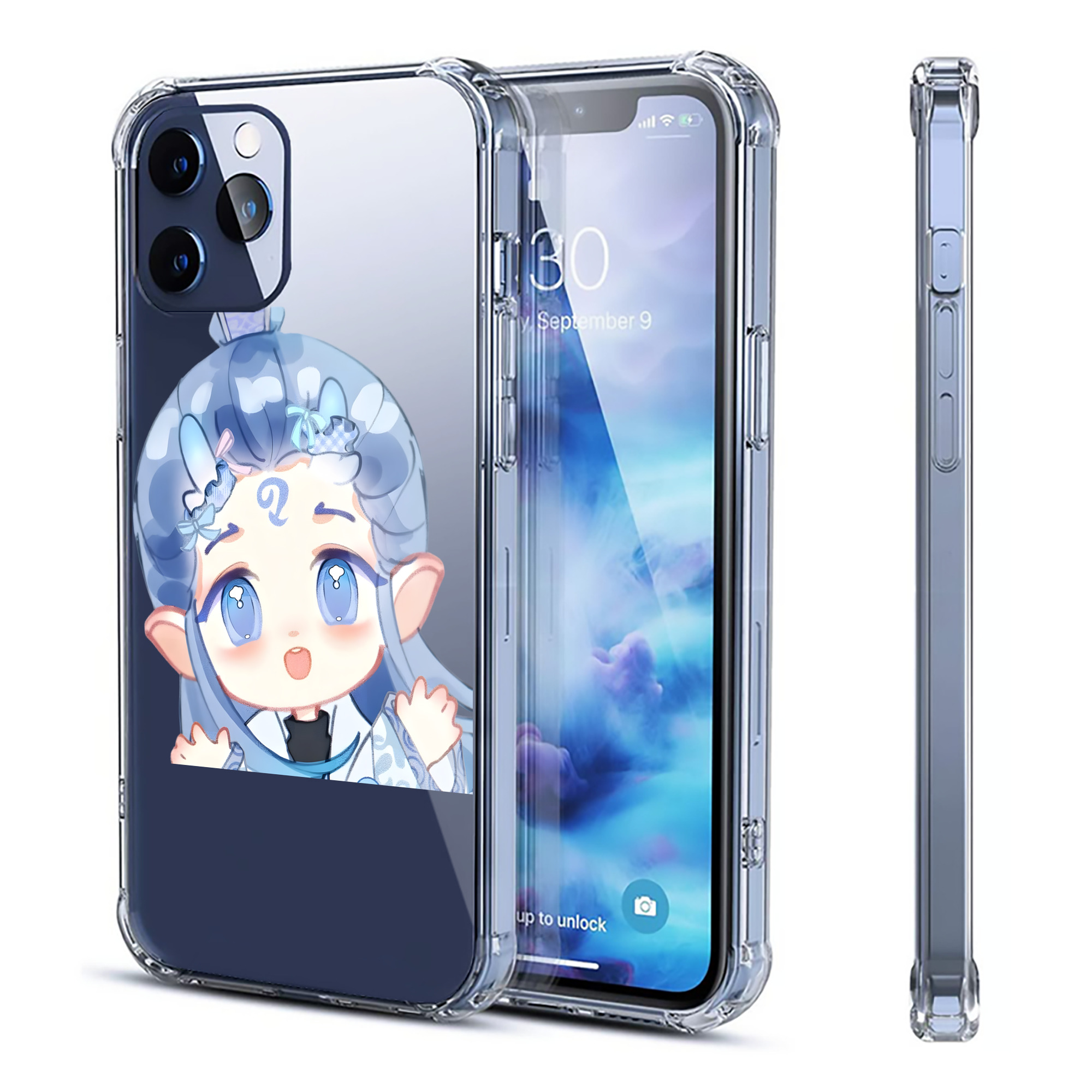 （画像用） Ne Zha 2 ナタ 魔童の大暴れ 【iPhone 12シリーズ対応】透明スマホケース（クリアソフトケース）